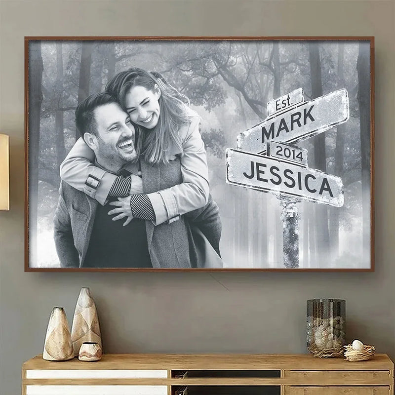 Custom Photo Many Happy Years Together - Couple Personalized Custom Horizontal Poster - Gift For Husband Wife, Anniversary