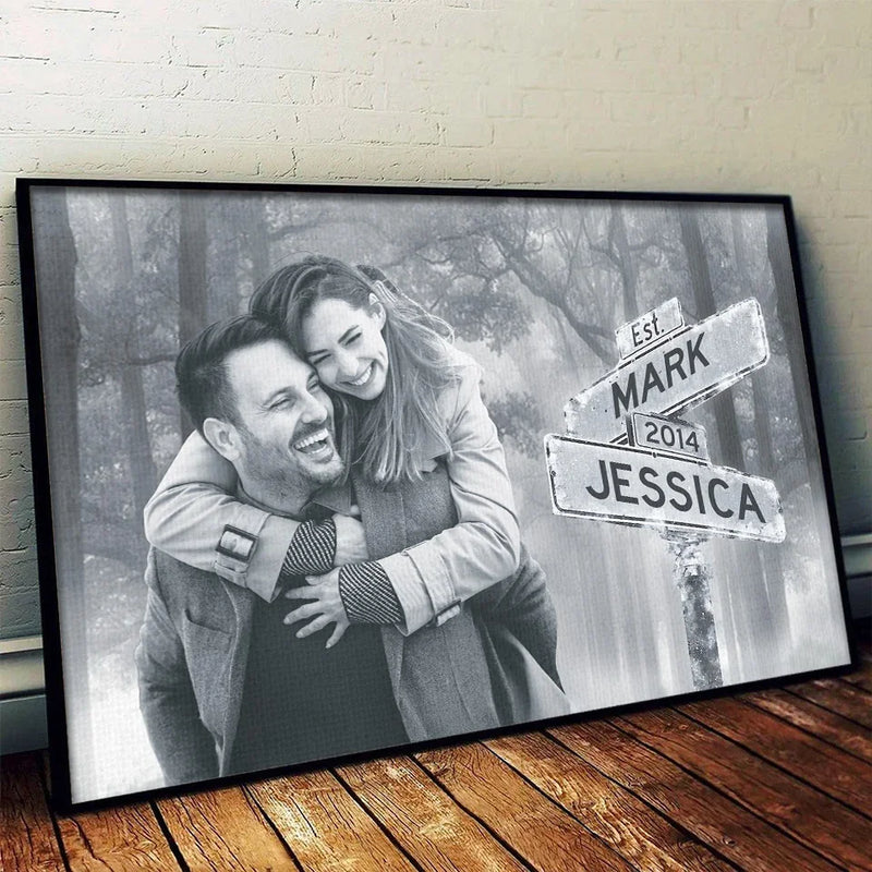 Custom Photo Many Happy Years Together - Couple Personalized Custom Horizontal Poster - Gift For Husband Wife, Anniversary