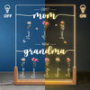 First Mama Now Grandma - Family Personalized Custom Shaped 3D LED Walnut Night Light -  Christmas Gift For Mom, Grandma