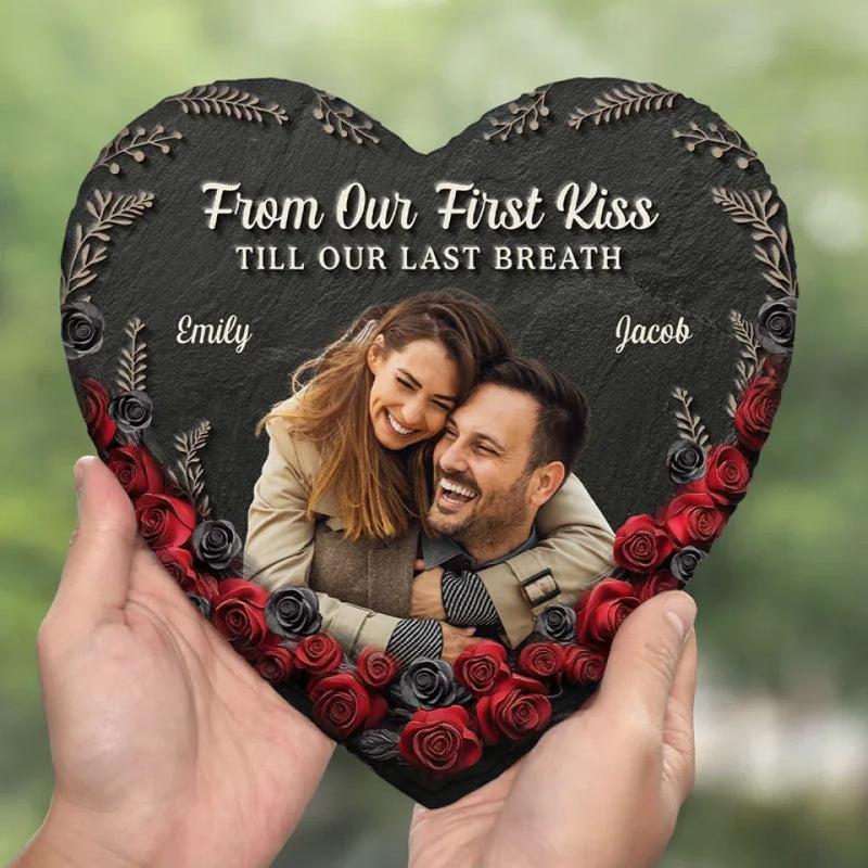 Custom Photo You Are, And Always Have Been, My Dream - Couple Personalized Custom Heart Shaped Stone With Stand - Christmas Gift For Husband Wife, Anniversary, First Christmas