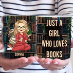 Custom Name Book Lover Gifts for Women - Personalized Mugs