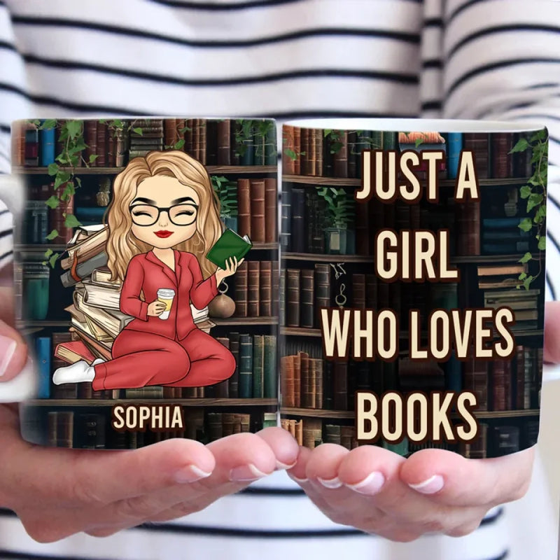 Custom Name Book Lover Gifts for Women - Personalized Mugs