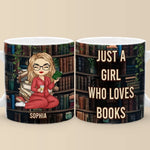 Custom Name Book Lover Gifts for Women - Personalized Mugs