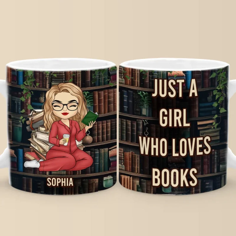 Custom Name Book Lover Gifts for Women - Personalized Mugs