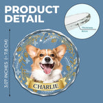 Custom Pet Name Christmas Gifts for Dog Lovers - Personalized Glass Ornament