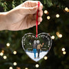 Friends Are The Siblings God Never Gave Us - Bestie Personalized Custom Heart Glass Ornament - Christmas Gift For Best Friends, BFF, Sisters