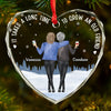 Friends Are The Siblings God Never Gave Us - Bestie Personalized Custom Heart Glass Ornament - Christmas Gift For Best Friends, BFF, Sisters