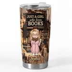 Custom Name Book Lover Gifts for Women - Personalized Tumbler