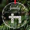 Forever Connected By Heart - Family Personalized Custom Circle Glass Ornament - Christmas Gift For Family Members, Siblings, Brothers, Sisters