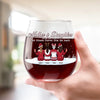 Best Friend Forever From The Heart - Family Personalized Custom Wine Glass - Christmas Gift For Mom, Daughter