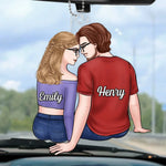 Custom Name Couple Gifts - Personalized Car Ornament
