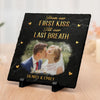 Custom Photo I Love You Today, Tomorrow, Forever - Couple Personalized Custom Square Shaped Stone With Stand - Christmas Gift For Husband Wife, Anniversary