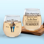Custom Name Badass Daughter Gifts - Personalized Wine Glass