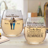 Side By Side For Life - Family Personalized Custom Wine Glass - Christmas Gift For Mom, Daughter