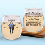 Custom Name Badass Daughter Gifts - Personalized Wine Glass