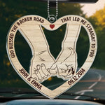 Custom Name Anniversary Gifts for Couples - Personalized Car Ornament