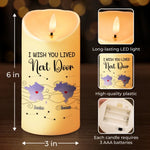 Custom Name Long Distance Friendship Gifts - Personalized LED Candle