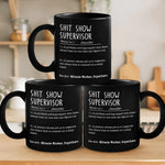 Custom Name Funny Shit Show Supervisor Gifts - Personalized Mugs