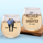 Custom Name Mother Daughter Gifts - Personalized Wine Glass