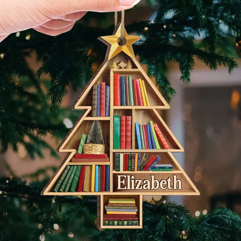 Together We Build A Brighter Future - Personalized Custom Ornament - Wood Custom Shaped - Christmas Gift For Book Lovers