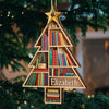 Together We Build A Brighter Future - Personalized Custom Ornament - Wood Custom Shaped - Christmas Gift For Book Lovers