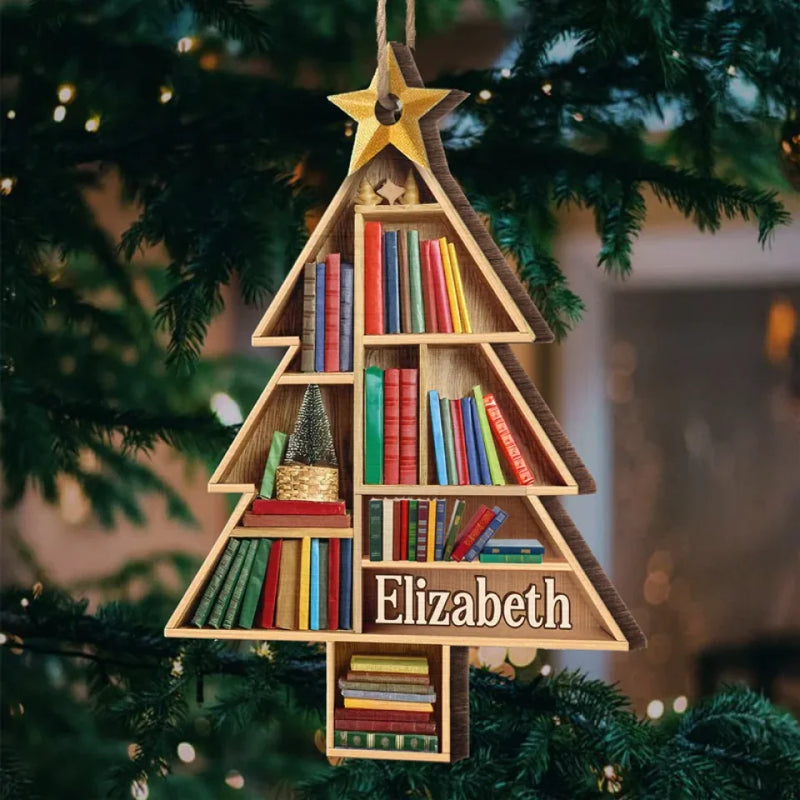 Together We Build A Brighter Future - Personalized Custom Ornament - Wood Custom Shaped - Christmas Gift For Book Lovers