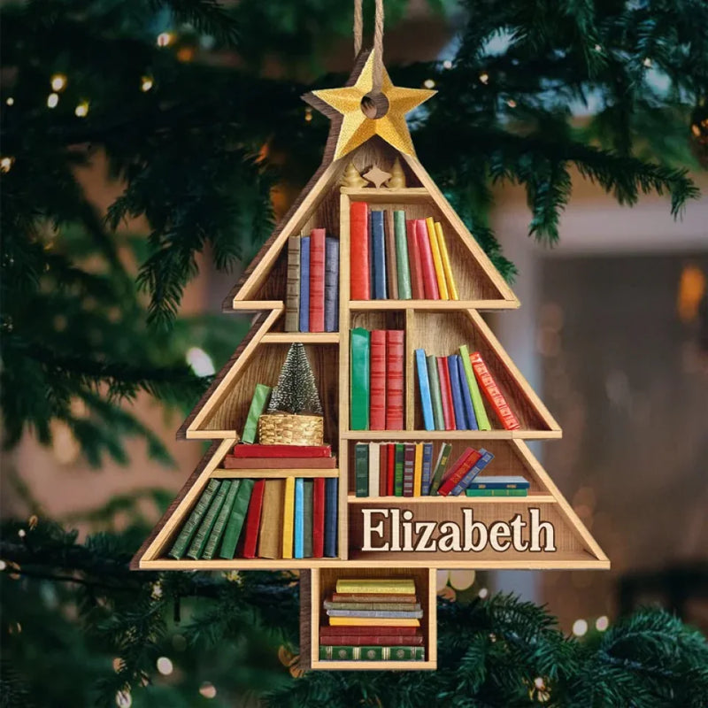Together We Build A Brighter Future - Personalized Custom Ornament - Wood Custom Shaped - Christmas Gift For Book Lovers
