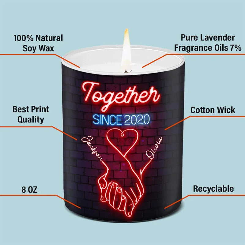 I'm Keeping You Forever Yours - Couple Personalized Custom Smokeless Scented Candle - Christmas Gift For Husband Wife, Anniversary