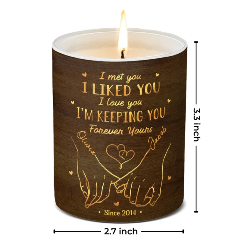 Love Gets Better With Time - Couple Personalized Custom Smokeless Scented Candle - Christmas Gift For Husband Wife, Anniversary