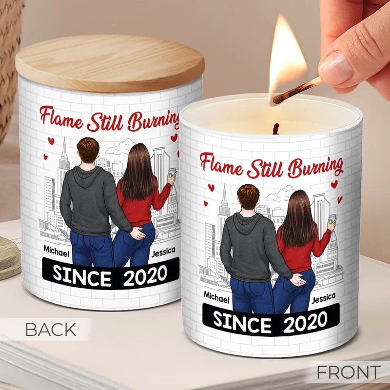 Forever Is The Plan - Couple Personalized Custom Smokeless Scented Candle - Christmas Gift For Husband Wife, Anniversary