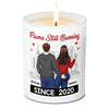 Forever Is The Plan - Couple Personalized Custom Smokeless Scented Candle - Christmas Gift For Husband Wife, Anniversary
