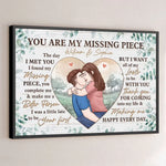 Custom Name Missing Piece Couple Gifts - Personalized Poster