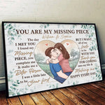 Custom Name Missing Piece Couple Gifts - Personalized Poster
