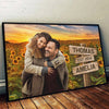Custom Photo I Love You Like Sunflower Loves The Sun - Couple Personalized Custom Horizontal Poster - Gift For Husband Wife, Anniversary