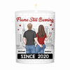 Forever Is The Plan - Couple Personalized Custom Smokeless Scented Candle - Christmas Gift For Husband Wife, Anniversary