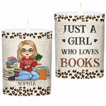 Custom Name Book Lover Gifts for Readers - Personalized Scented Candle
