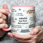 Custom Name Bad Bitch Affirmation Gifts for Women - Personalized Accent Mugs