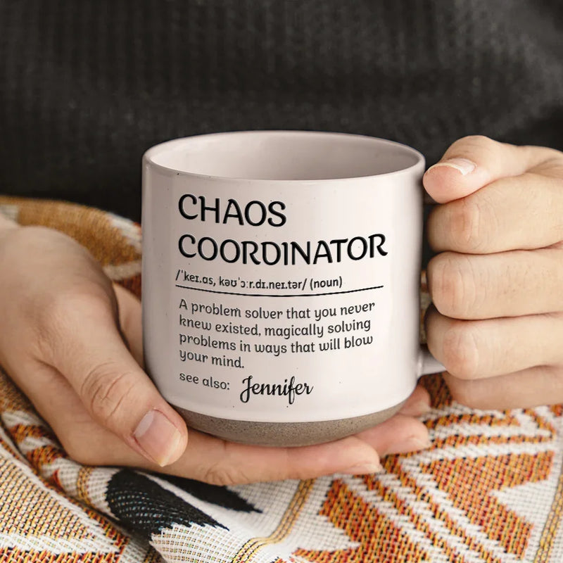 Master Of Chaos - Coworker Personalized Custom Printed Pottery Mug - Gift For Coworkers, Work Friends, Colleagues