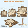 When I Met You I Found My Missing Piece - Couple Personalized Custom 2-Layered Wooden Plaque With Stand - Gift For Husband Wife, Anniversary