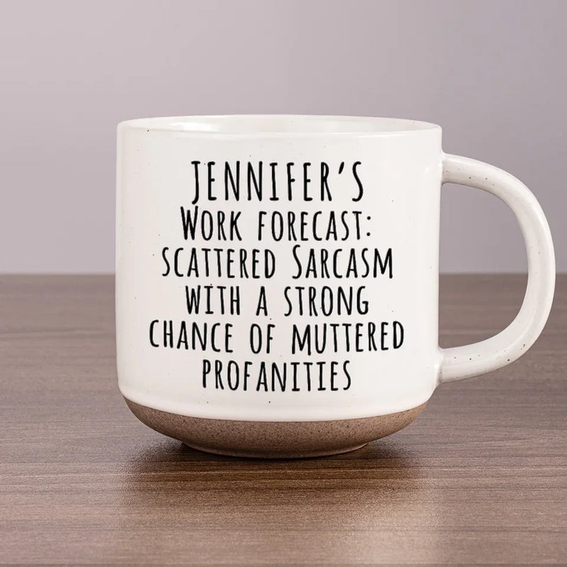 Scattered Sarcasm, Endless Entertainment - Coworker Personalized Custom Printed Pottery Mug - Gift For Coworkers, Work Friends, Colleagues
