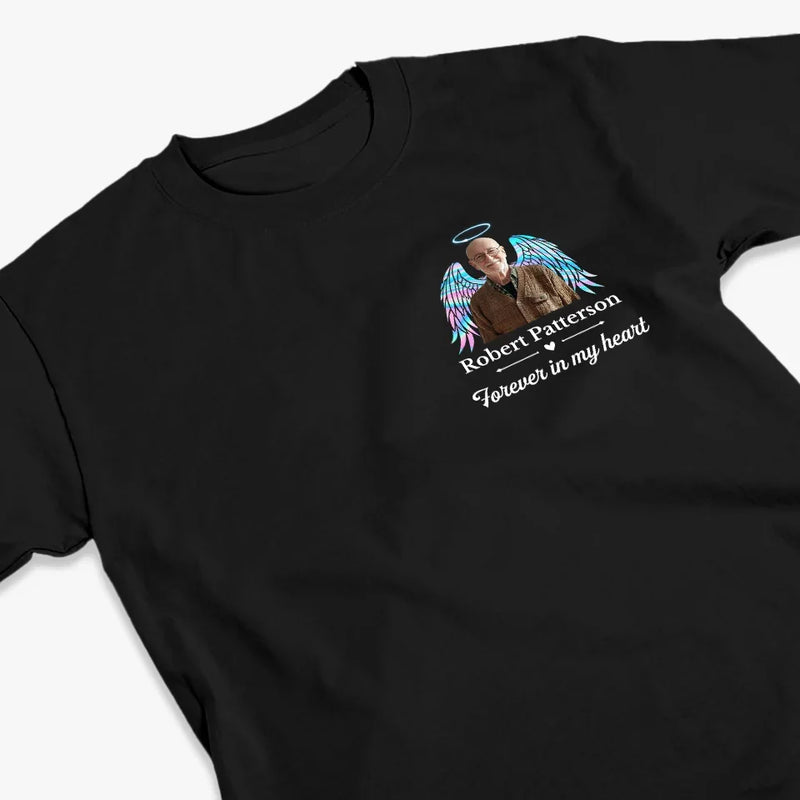 Custom Photo Memorial Dad Gifts - Personalized Apparel Back And Front Printed