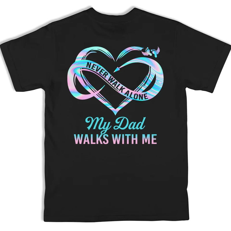 Custom Photo Memorial Dad Gifts - Personalized Apparel Back And Front Printed