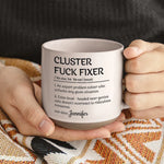 Custom Name Funny Problem Solver Gifts - Personalized Pottery Mug