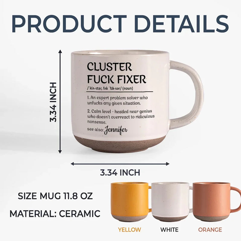 Expert Problem Solver - Coworker Personalized Custom Printed Pottery Mug - Gift For Coworkers, Work Friends, Colleagues