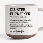 Custom Name Funny Problem Solver Gifts - Personalized Pottery Mug