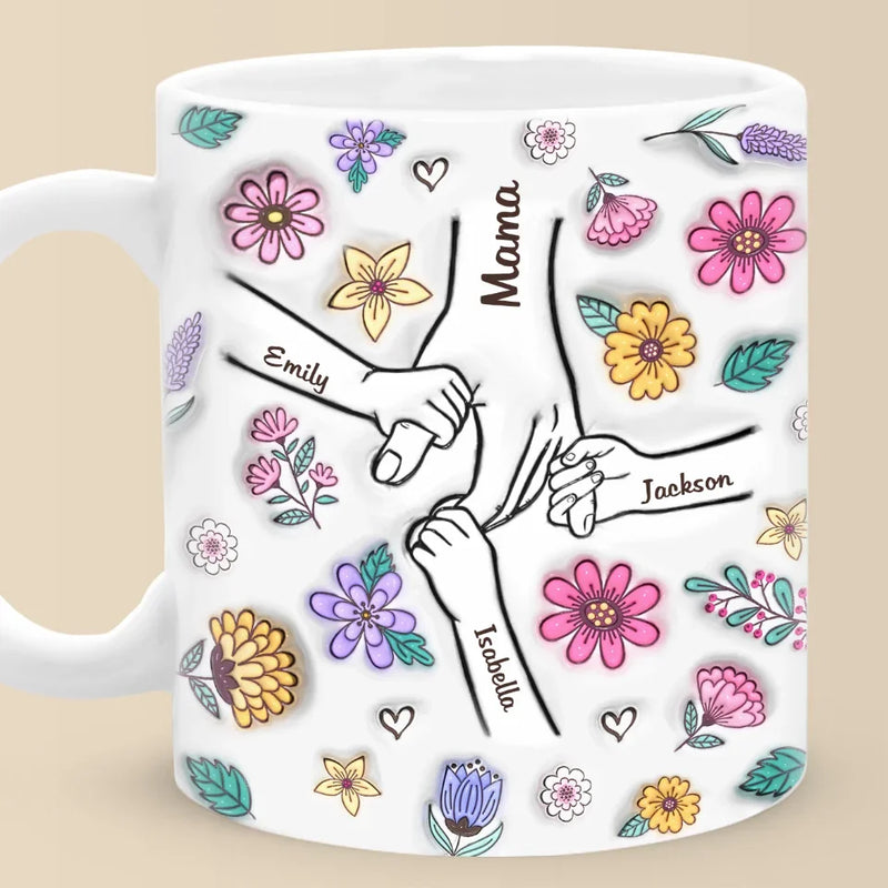 A Mother's Love Knows No Bounds - Family Personalized Custom 3D Inflated Effect Printed Mug - Christmas Gift For Mom, Grandma