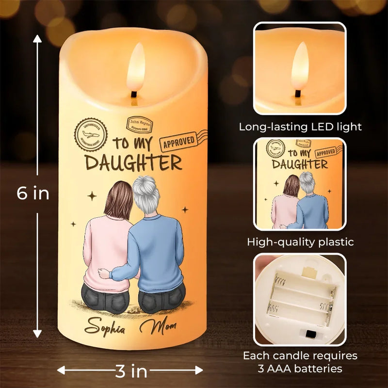 A Mother Is Her Daughter’s First Home - Family Personalized Custom LED Candle - Christmas Gift For Mom, Grandma