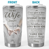 In Your Grasp, I Feel Peace And Promise - Couple Personalized Custom Tumbler - Christmas Gift For Husband Wife, Anniversary