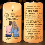 Custom Daughter Gifts from Mom - Personalized LED Candle