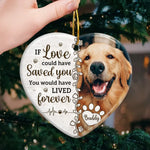 Custom Pet Photo Memorial Gifts for Dog Lovers - Personalized Ceramic Ornament